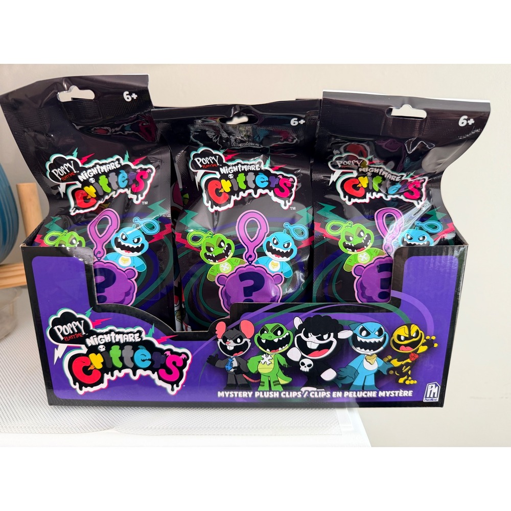 Poppy Playtime Nightmare Critters Mystery Plush Clips Kids OS Multicolor NEW NWT